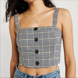 Abercrombie & Fitch Plaid Crop Top